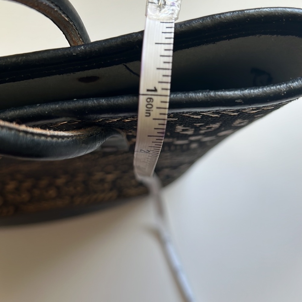 Vintage metallic gold and black leather purse - Picture 7 of 7